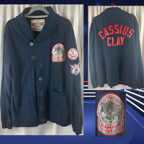 Roots Of Fight Cassius Clay 5th Street Gym Cardigan - Picture 1 of 15